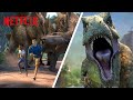 Best Dinosaur Escapes & Closest Calls 😰 Jurassic World Camp Cretaceous | Netflix After School