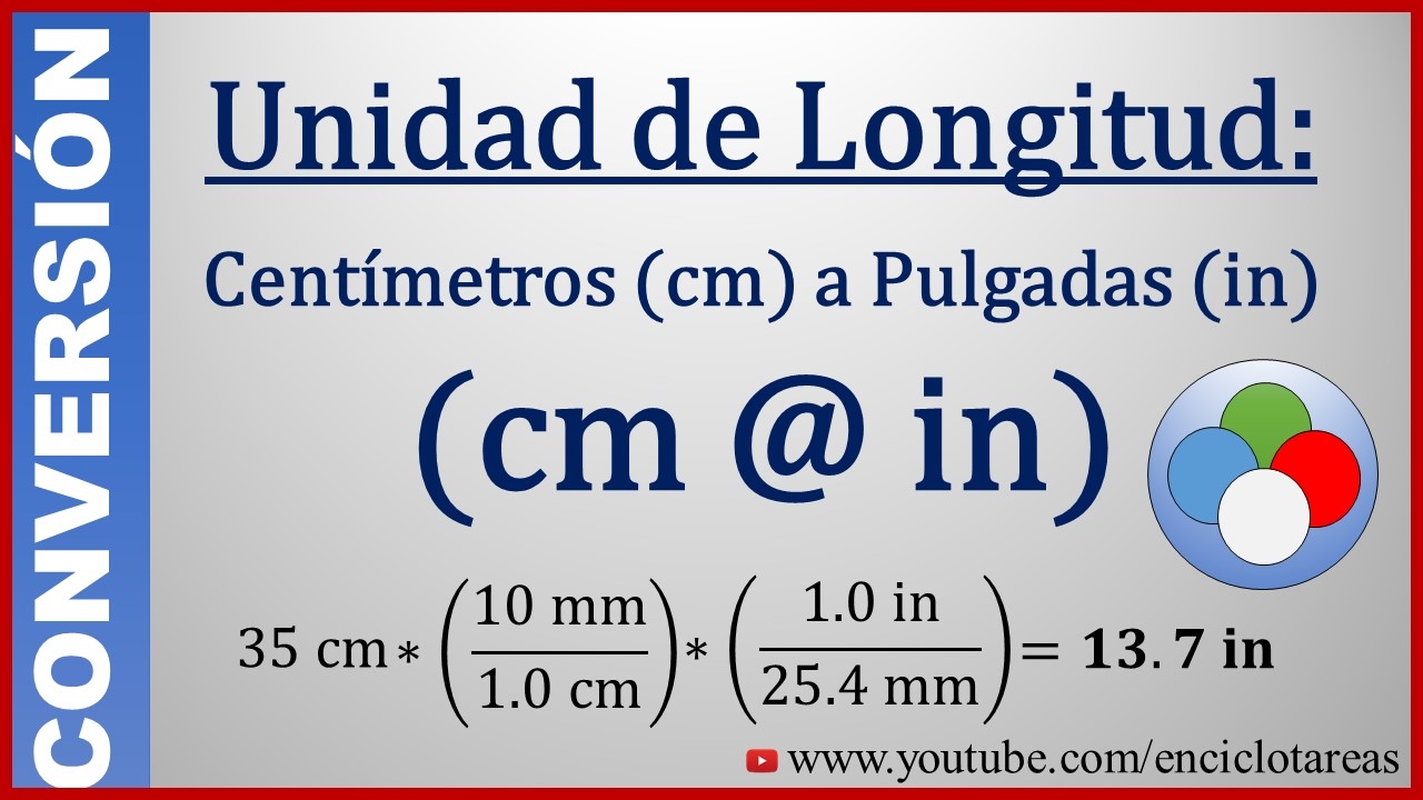 Convertir de Centímetros (cm) a Pulgadas (in) - (cm a in) No.2