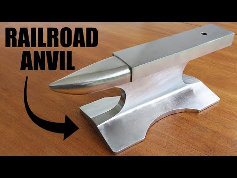 I Turn a Railroad Track into an Anvil! DIY Project using Basic Tools!