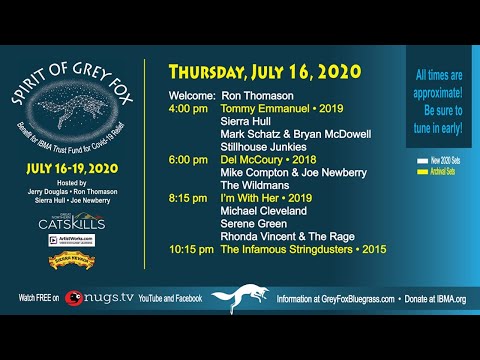 Grey Fox Bluegrass Festival: Spirit of Grey Fox 7/16/2020