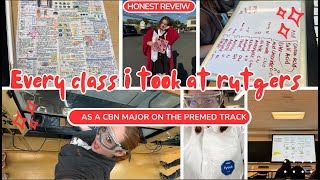 every class i took as a rutgers premed- my honest opinion (+ med school reveal)