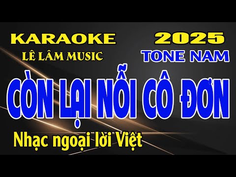 Karaoke Còn Lại Nỗi Cô Đơn Tone Nam ( Dm ) Lê Lâm Music