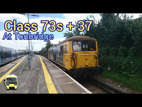 Class 73s & a class 37 at Tonbridge