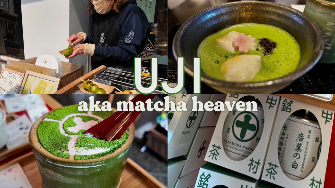 Embark on a visually captivating journey through Uji, Japan's tea capital, where vibrant matcha delicacies, traditional lanes, and iconic landmarks come alive.
