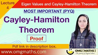 Cayley Hamilton Theorem | Proof | Cayley-Hamilton Theorem for the Matrix | Bsc