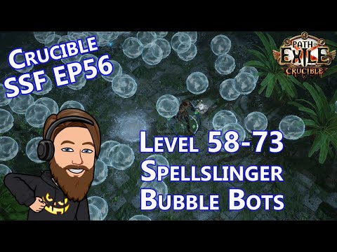 Gearing Up For Maps - Level 58-73 Spellslinger Frostbolt Triggerbot Saboteur - Crucible SSF EP 56
