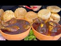 ASMR EATING PURI MUTTON CURRY CHICKEN CURRY SPICY FOOD VIDEOS