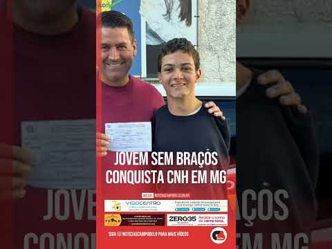 Jovem sem braços conquista CNH em MG #Shorts