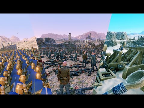 10,000 Golden Knights vs 20,000 Zombies - Ultimate Epic Battle Simulator UEBS