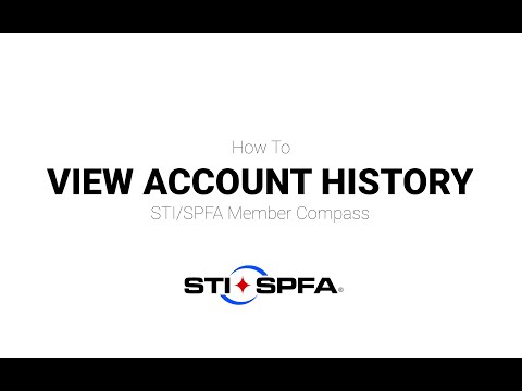 How to View Account History in STI/SPFA's Member Compass