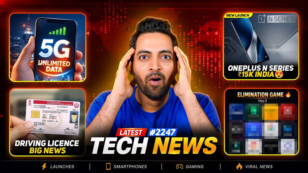 No Unlimited 5G😭,OnePlus N Series Under 15k India,Driving Licence Big News,AI Subscription Will End