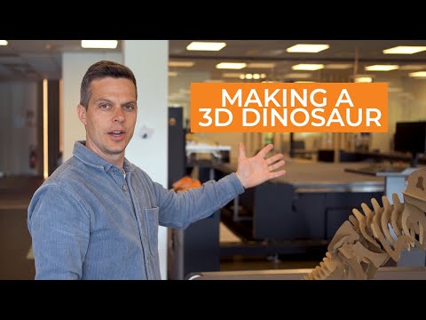 Bringing a 3D model of a dinosaur to life with a digital cutting machine thumbnail
