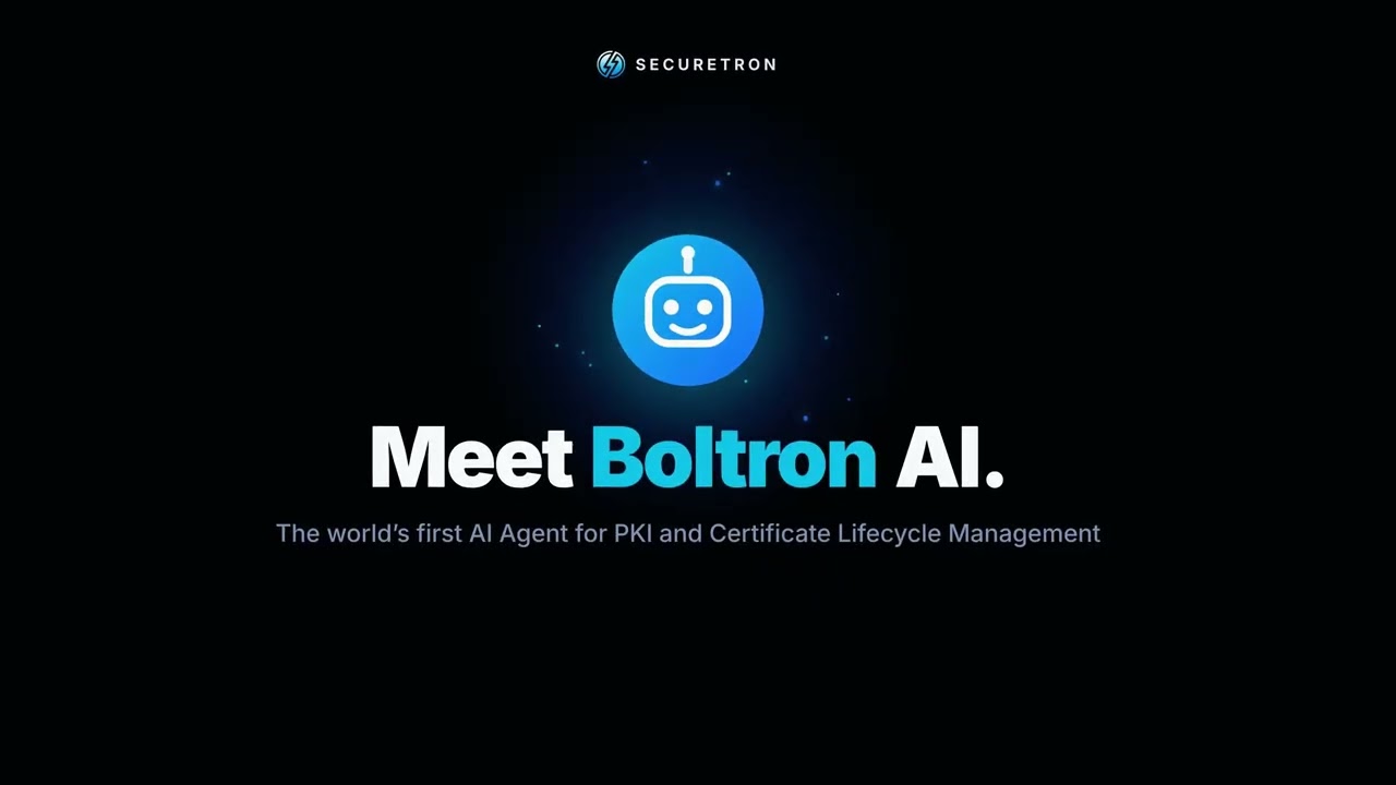 Boltron AI by Securetron | AI-Powered Certificate Lifecycle Management