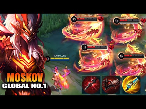 MOSKOV SOLO EVERYONE IN SOLO RANKED GAME! NO ONE CAN CATCH ME WITH THIS UNLI DASH BUILD + ONE HIT!
