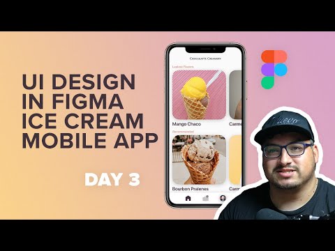 Ice Cream App UI in Figma | DAY 3