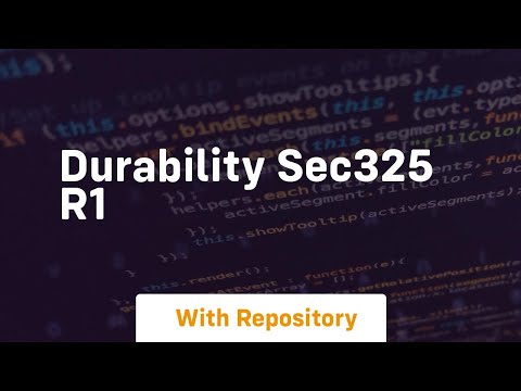 Durability sec325 r1