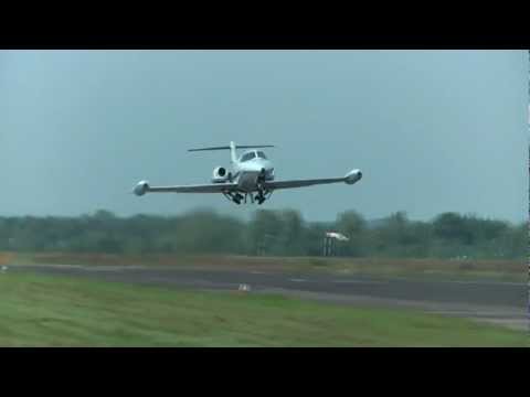 Learjet 24-D, take off in Strausberg