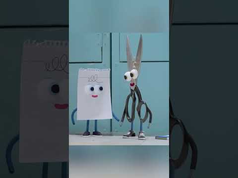 Бумага против ножниц 😥 #мультфильм #shorts