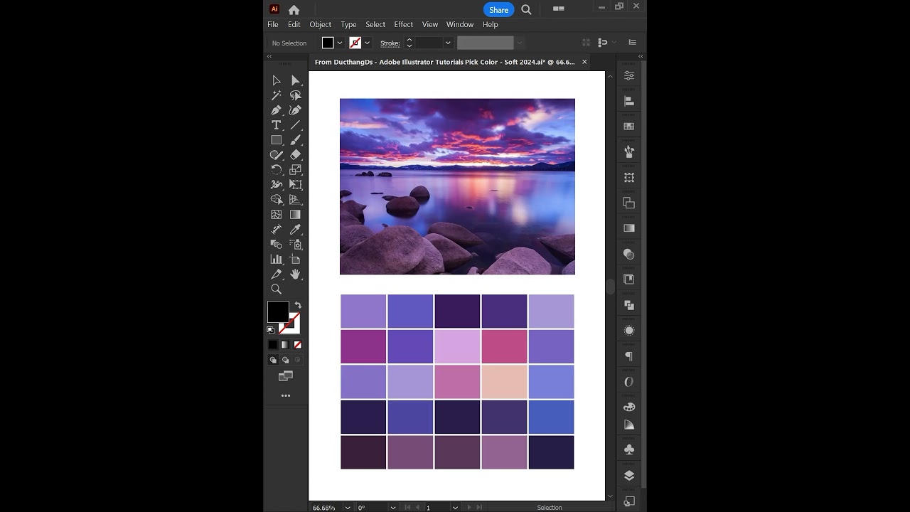 Tips to Pick Color & Create Color Palette From any Image in Adobe Illustrator #illustratortutorial