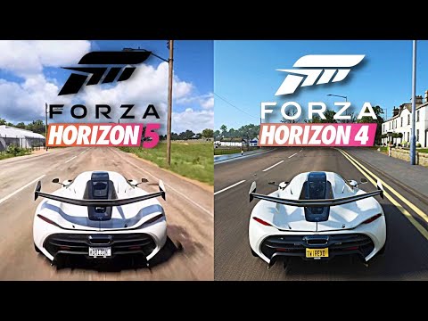 Forza Horizon 5 VS Forza Horizon 4 - Koenigsegg Jesko - Gameplay and Sounds Comparison
