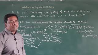 Limitations of crystal field theory# crystal field theory#Co-ordination compounds