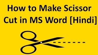 How to Insert a dotted line with cutting scissors in MS Word