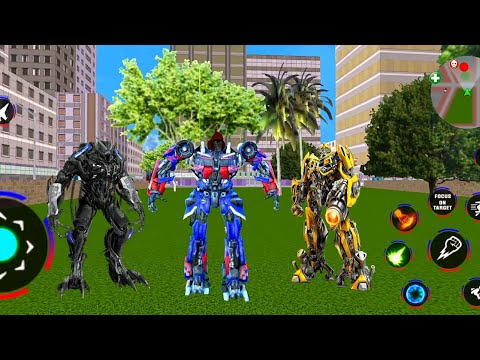 Optimus Prime Multiple Transformation Jet Robot Car Game - Android Gameplay