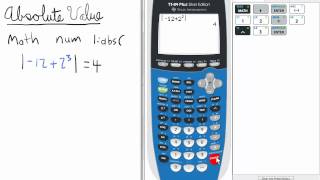 Absolute Value ABS   TI 84 Calculator    Top Priority Functions