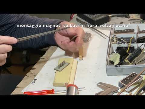 montaggio magneti pick up su basi in fibra replica Precision bass ‘66