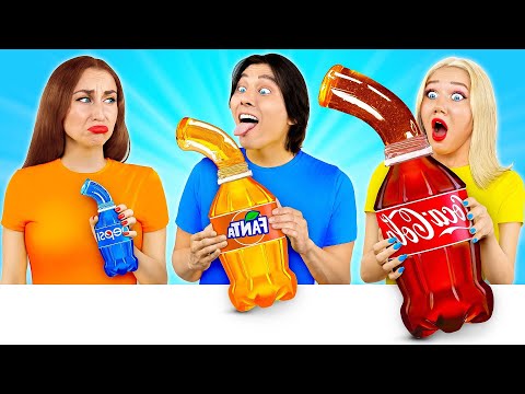 Wyzwanie Małe vs Średnie vs Duże | Gigantyczne jedzenie vs małe porcje od Multi DO Challenge