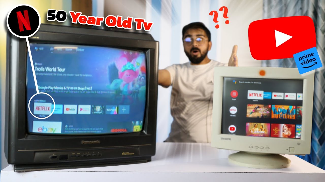 Watching *YouTube* in 50 Years Old TV 😱 !! Covert any tv or Display into Smart Android TV
