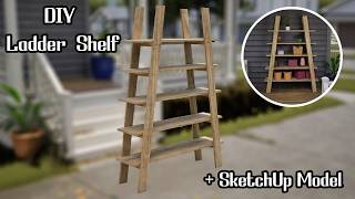 How to Build a Ladder Shelf – DIY Woodworking Plans