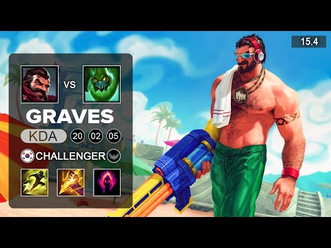 Graves vs Zac Jungle - KR Grandmaster - Patch 15.4 Season 15