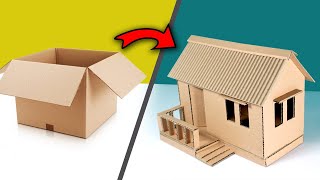 Download lagu How To Make House From Cardboard | Cara Membuat Miniatur Rumah Dari Kardus mp3