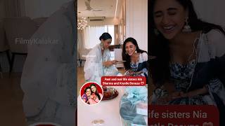 Reel life sisters #niasharma #krystledsouza tying rakhi to strengthen their bond ✨ #filmykalakar