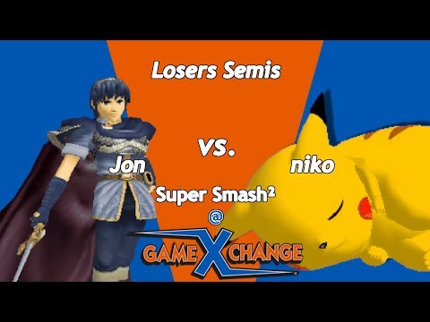 Jon (Marth) vs niko (Pikachu) - SSBM Singles - Super Smash²