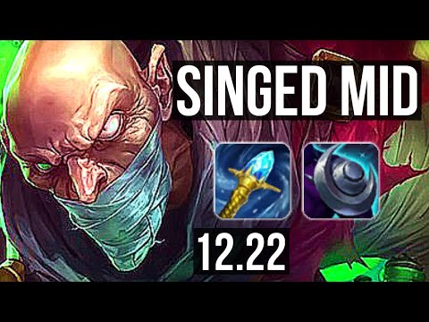 SINGED vs SYNDRA (MID) | 1/1/10, 300+ games | KR Diamond | 12.22