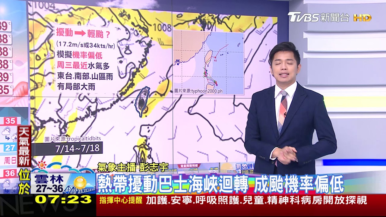 低氣壓來了！全台熱翻　午後山區南部有大雨 