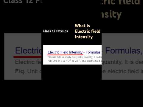 Understanding Electric Field Intensity: Simple Explanation for Class 12 Physics