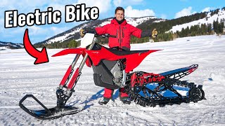 Electric Dirt Bike for Snow!