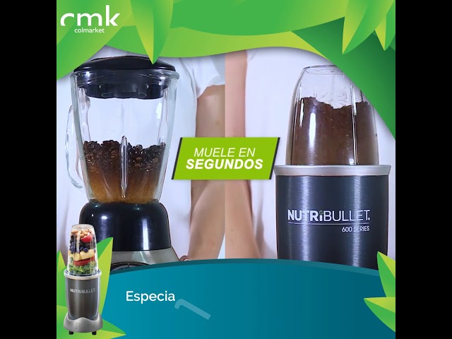 Vídeo relacionado con nutribullet Original 600, batidora personal, batidora multifuncional y licuadora, 600 W de potencia, NB603DG, Paquete básico, Negro