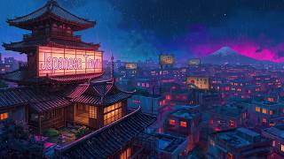 Lofi Hip Hop Beats 🪄 Retro Vibes & 1980s & 90s 🌉 Japanese Town Ambience Nostalgic Lofi Rain Playlist