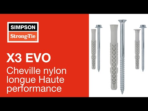 Cheville nylon longue haute performance X3