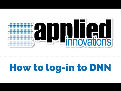 How to log-in to DNN