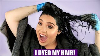 WATCH ME DYE MY HAIR | BROWN TO BLACK!