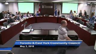 Toronto and East York Community Council - May 2, 2018 - Part 2 of 2