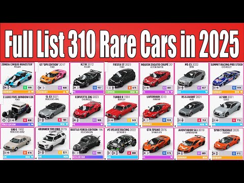 Full List 310 Rare Cars in 2025 - Forza Horizon 5 on PS5, Xbox, PC