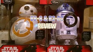 R2 D2 AND BB 8 Talking Figures Review and Sound Activation Test (Disney Store)