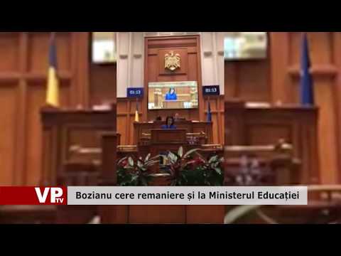 Bozianu cere remaniere și la Ministerul Educației