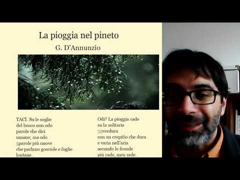 La pioggia nel pineto di Gabriele D'Annunzio: spiegazione